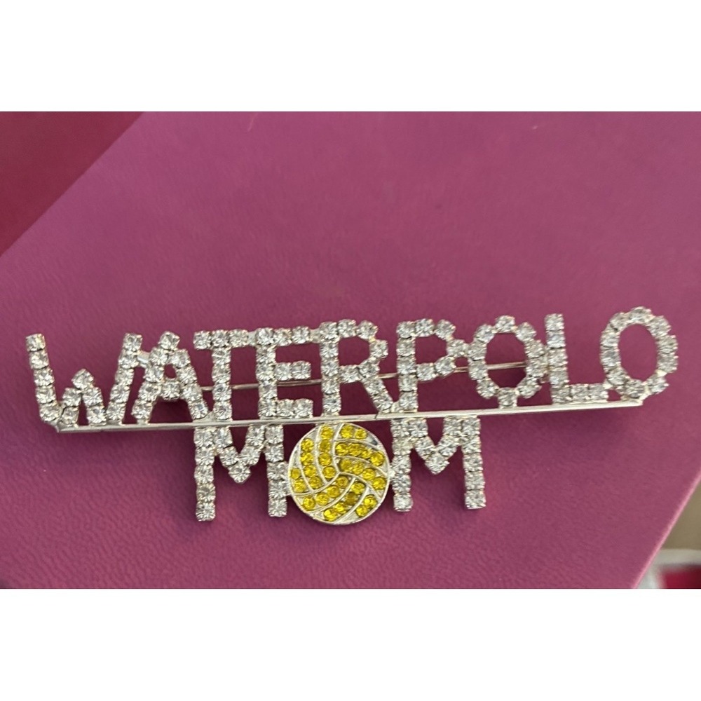 Water Polo Mom Brooch Pin Water Polo Gift, Custom Jewelry